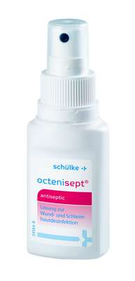 Sie sehen eine Packung octenisept® 50ml Sprühflasche, Produktbild: 01 octenisept® 50ml Sprühflasche, A-Nr.: 1876970 - 01