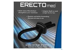 Sie sehen eine Packung Penisring Erectomed Schwarz 1st, Produktbild: 01 Penisring Erectomed Schwarz 1st, A-Nr.: 4616666 - 01