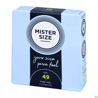 Sie sehen eine Packung Praeservative Kondome Mister Size 49 3st, Produktbild: 02 Praeservative Kondome Mister Size 49 3st, A-Nr.: 5594145 - 02