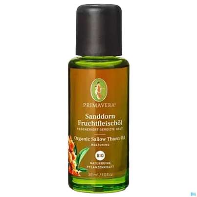 Sie sehen eine Packung Primavera Bio-pflegeoel Sanddornfruchtfleischoel 30ml, Produktbild: 02 Primavera Bio-pflegeoel Sanddornfruchtfleischoel 30ml, A-Nr.: 2859838 - 02
