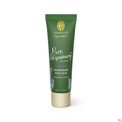 Sie sehen eine Packung Primavera Pure/entspannung Handcreme 50ml, Produktbild: 01 Primavera Pure/entspannung Handcreme 50ml, A-Nr.: 5732601 - 01