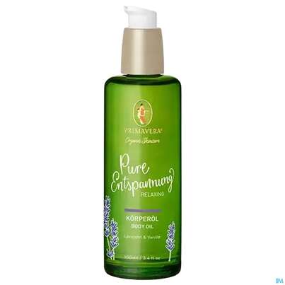 Sie sehen eine Packung Primavera Pure/entspannung Koerperoel 100ml, Produktbild: 02 Primavera Pure/entspannung Koerperoel 100ml, A-Nr.: 5732570 - 02