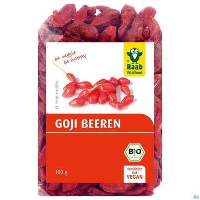 Sie sehen eine Packung Raab Bio Goji Beeren 100g, Produktbild: 02 Raab Bio Goji Beeren 100g, A-Nr.: 4350731 - 02