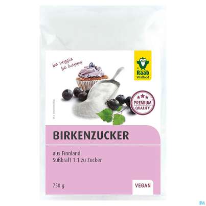Sie sehen eine Packung Raab Birkenzucker (xylit) Premium 750g, Produktbild: 01 Raab Birkenzucker (xylit) Premium 750g, A-Nr.: 4369127 - 01
