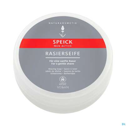 Sie sehen eine Packung Rasiercreme,-seife,-wasser Speick Men/active Rasier-seife Nr 61 150g, Produktbild: 01 Rasiercreme,-seife,-wasser Speick Men/active Rasier-seife Nr 61 150g, A-Nr.: 4196626 - 01