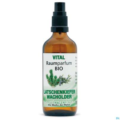 Sie sehen eine Packung Raumparfum Bio Vital Latschenkiefer Wacholder 100ml, Produktbild: 01 Raumparfum Bio Vital Latschenkiefer Wacholder 100ml, A-Nr.: 4364242 - 01