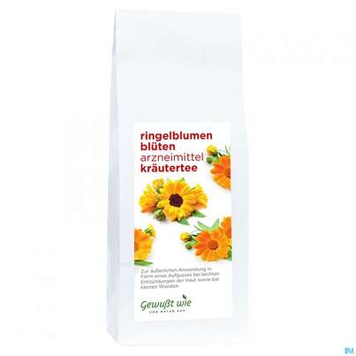 Sie sehen eine Packung Ringelblumen Blueten Tee Gewusst Wie 30g, Produktbild: 01 Ringelblumen Blueten Tee Gewusst Wie 30g, A-Nr.: 5443386 - 01