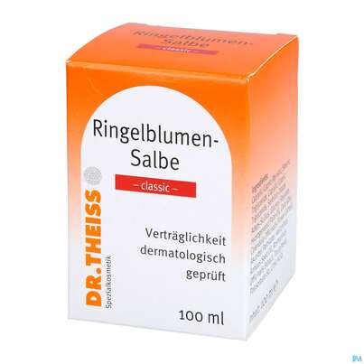 Sie sehen eine Packung Ringelblumen Salbe Dr.theiss Classic 100ml, Produktbild: 02 Ringelblumen Salbe Dr.theiss Classic 100ml, A-Nr.: 3109370 - 02
