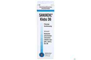 Sie sehen eine Packung Sanukehl Klebs Tropfen D6 10ml, Produktbild: 01 Sanukehl Klebs Tropfen D6 10ml, A-Nr.: 2481506 - 01