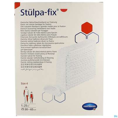 Sie sehen eine Packung Schlauchverband Stuelpa/fix Netz Gr 4 Bein/fuss 25m, Produktbild: 01 Schlauchverband Stuelpa/fix Netz Gr 4 Bein/fuss 25m, A-Nr.: 1734595 - 01