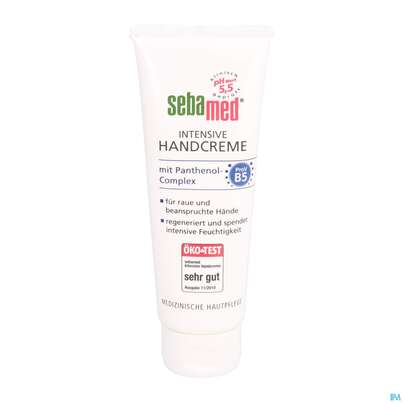 Sie sehen eine Packung Sebamed Handcreme Intensive Mit Panthenol Complex 75ml, Produktbild: 01 Sebamed Handcreme Intensive Mit Panthenol Complex 75ml, A-Nr.: 4830081 - 01
