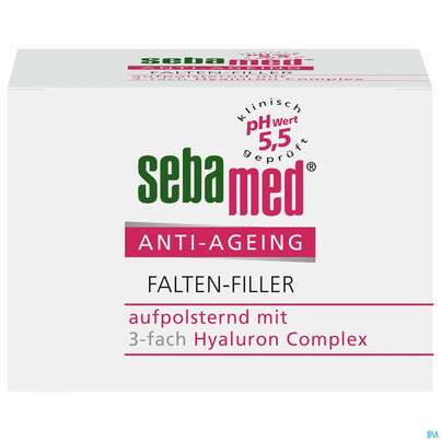 Sie sehen eine Packung Sebamed/sebapharma Anti-ageing Faltenfiller 50ml, Produktbild: 01 Sebamed/sebapharma Anti-ageing Faltenfiller 50ml, A-Nr.: 5105689 - 01