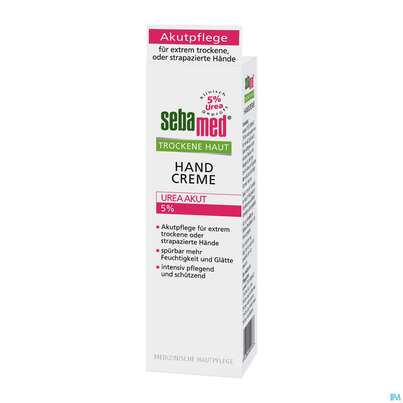 Sie sehen eine Packung Sebamed Akut Handcreme Urea 5% 75ml, Produktbild: 02 Sebamed Akut Handcreme Urea 5% 75ml, A-Nr.: 3399592 - 02