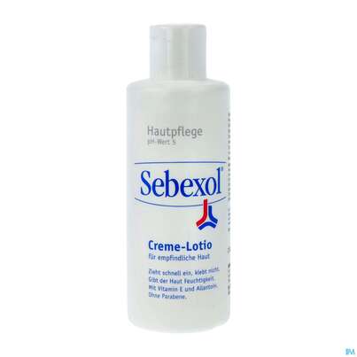 Sie sehen eine Packung Sebexol Creme-lotio 150ml, Produktbild: 02 Sebexol Creme-lotio 150ml, A-Nr.: 1758213 - 02