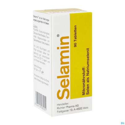 Sie sehen eine Packung Selamin Tabl 90st, Produktbild: 02 Selamin Tabl 90st, A-Nr.: 1226812 - 02