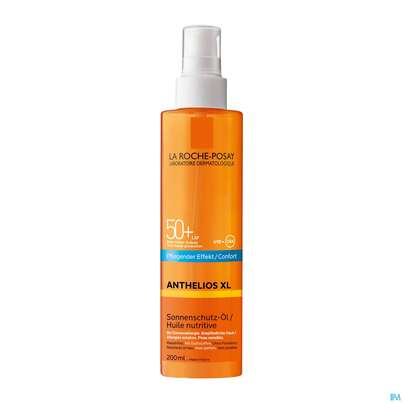 Sie sehen eine Packung Sonnenprodukte La Roche Posay Anthelios/pflege Oel Uvb 50+/uva 35 200ml, Produktbild: 03 Sonnenprodukte La Roche Posay Anthelios/pflege Oel Uvb 50+/uva 35 200ml, A-Nr.: 4091005 - 03