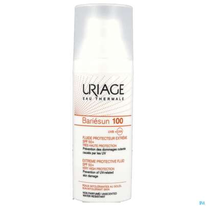 Sie sehen eine Packung Sonnenprodukte Uriage/bariesun Schutz-fluid Extrem 100 Spf50+ 50ml, Produktbild: 13 Sonnenprodukte Uriage/bariesun Schutz-fluid Extrem 100 Spf50+ 50ml, A-Nr.: 5617900 - 13