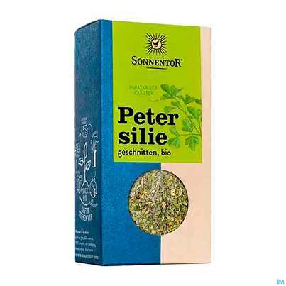 Sie sehen eine Packung Sonnentor Bio Petersilie Geschnitten 00314 15g, Produktbild: 01 Sonnentor Bio Petersilie Geschnitten 00314 15g, A-Nr.: 3740358 - 01
