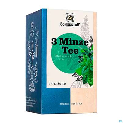 Sonnentor Bio/3-minze-tee Doppelkammerbeutel 21,6g 02321 18st, A-Nr.: 5804826 - 02
