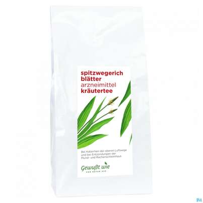 Sie sehen eine Packung Spitzwegerich Blaetter Tee Gewusst Wie 100g, Produktbild: 02 Spitzwegerich Blaetter Tee Gewusst Wie 100g, A-Nr.: 5444078 - 02