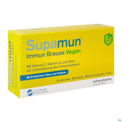 Sie sehen eine Packung Supamun Immun Brause Vegan 30st, Produktbild: 02 Supamun Immun Brause Vegan 30st, A-Nr.: 5181868 - 02