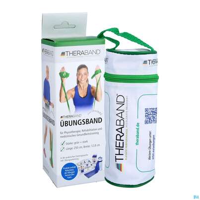 Sie sehen eine Packung Theraband 2,5m +anleitung +zippbox Gruen -schwer 1st, Produktbild: 03 Theraband 2,5m +anleitung +zippbox Gruen -schwer 1st, A-Nr.: 3157191 - 03