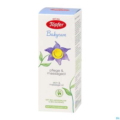 Sie sehen eine Packung Toepfer Babycare Pflege-oel Vegan 100ml, Produktbild: 02 Toepfer Babycare Pflege-oel Vegan 100ml, A-Nr.: 3973708 - 02