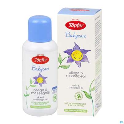 Sie sehen eine Packung Toepfer Babycare Pflege-oel Vegan 100ml, Produktbild: 04 Toepfer Babycare Pflege-oel Vegan 100ml, A-Nr.: 3973708 - 04