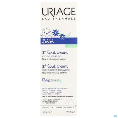Sie sehen eine Packung Uriage Baby Cold Cream 75ml, Produktbild: 02 Uriage Baby Cold Cream 75ml, A-Nr.: 5617521 - 02
