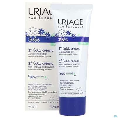 Sie sehen eine Packung Uriage Baby Cold Cream 75ml, Produktbild: 10 Uriage Baby Cold Cream 75ml, A-Nr.: 5617521 - 10