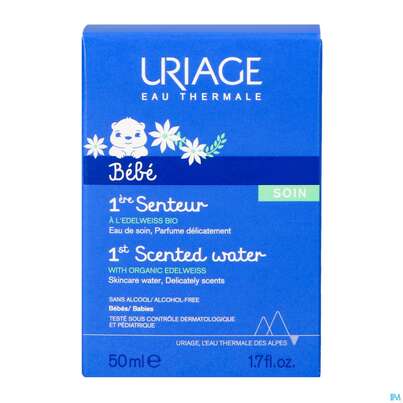 Sie sehen eine Packung Uriage Baby Duftendes Wasser 50ml, Produktbild: 03 Uriage Baby Duftendes Wasser 50ml, A-Nr.: 5617544 - 03