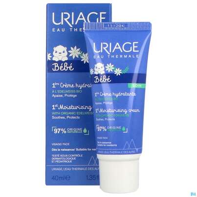 Sie sehen eine Packung Uriage Baby Hydratisierende Creme 40ml, Produktbild: 05 Uriage Baby Hydratisierende Creme 40ml, A-Nr.: 5617550 - 05