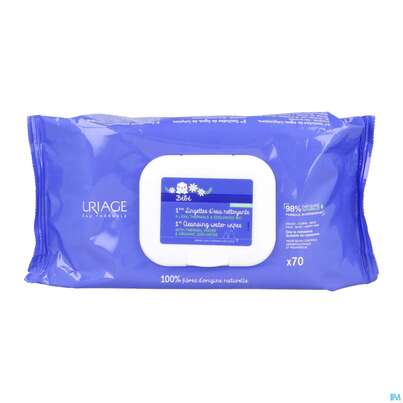 Sie sehen eine Packung Uriage Baby Reinigungstuecher 70st, Produktbild: 02 Uriage Baby Reinigungstuecher 70st, A-Nr.: 5617751 - 02