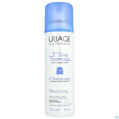 Sie sehen eine Packung Uriage Baby Thermalwasser 150ml, Produktbild: 01 Uriage Baby Thermalwasser 150ml, A-Nr.: 5617691 - 01