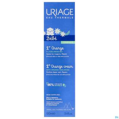 Sie sehen eine Packung Uriage Baby Windelcreme 100ml, Produktbild: 02 Uriage Baby Windelcreme 100ml, A-Nr.: 5617745 - 02