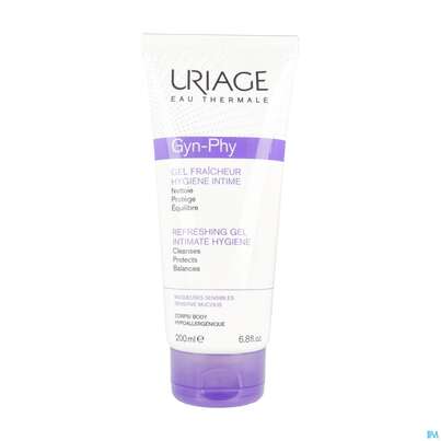 Sie sehen eine Packung Uriage Gyn/phy Erfrischendes Gel Intimpflege Seifenfrei 200ml, Produktbild: 02 Uriage Gyn/phy Erfrischendes Gel Intimpflege Seifenfrei 200ml, A-Nr.: 5618294 - 02