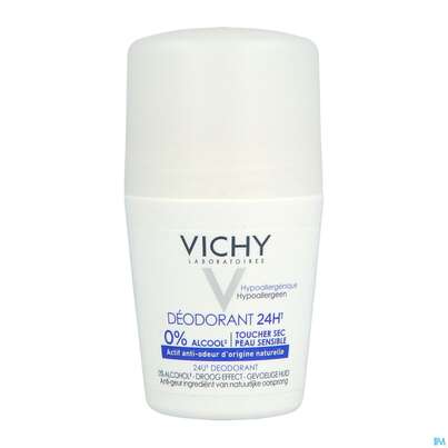 Sie sehen eine Packung Vichy Deo/roll-on Ohne Aluminiumsalze 24h 50ml, Produktbild: 03 Vichy Deo/roll-on Ohne Aluminiumsalze 24h 50ml, A-Nr.: 4305340 - 03