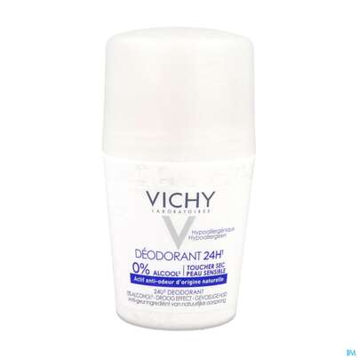 Sie sehen eine Packung Vichy Deo/roll-on Ohne Aluminiumsalze 24h 50ml, Produktbild: 04 Vichy Deo/roll-on Ohne Aluminiumsalze 24h 50ml, A-Nr.: 4305340 - 04
