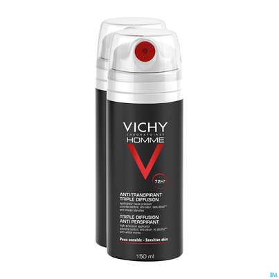 Sie sehen eine Packung Vichy Homme Deodorant/spray 72h Neu Dp 300ml, Produktbild: 01 Vichy Homme Deodorant/spray 72h Neu Dp 300ml, A-Nr.: 4775270 - 01