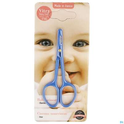 Sie sehen eine Packung Vitry Baby-nagelschere Aus Rostfreiem Edelstahl_weiss 1pc, Produktbild: 01 Vitry Baby-nagelschere Aus Rostfreiem Edelstahl_weiss 1pc, A-Nr.: 4627718 - 01