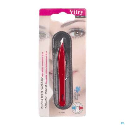 Sie sehen eine Packung Vitry Farbige Zupfpinzette „yatagan“_weiss 1pc, Produktbild: 10 Vitry Farbige Zupfpinzette „yatagan“_weiss 1pc, A-Nr.: 4627641 - 10