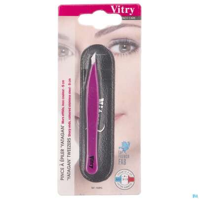 Sie sehen eine Packung Vitry Farbige Zupfpinzette „yatagan“_weiss 1pc, Produktbild: 14 Vitry Farbige Zupfpinzette „yatagan“_weiss 1pc, A-Nr.: 4627641 - 14