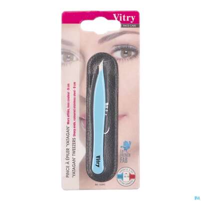 Sie sehen eine Packung Vitry Farbige Zupfpinzette „yatagan“_weiss 1pc, Produktbild: 15 Vitry Farbige Zupfpinzette „yatagan“_weiss 1pc, A-Nr.: 4627641 - 15