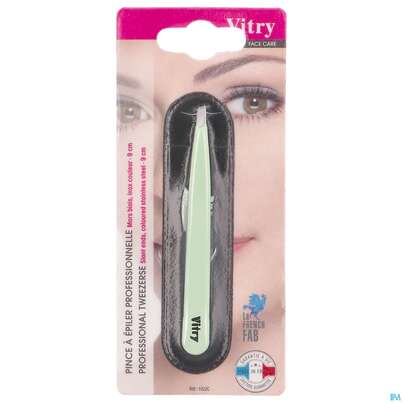 Sie sehen eine Packung Vitry Farbige Zupfpinzette, Schräge Spitze_12 1pc, Produktbild: 03 Vitry Farbige Zupfpinzette, Schräge Spitze_12 1pc, A-Nr.: 4627581 - 03