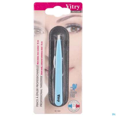 Sie sehen eine Packung Vitry Farbige Zupfpinzette, Schräge Spitze_12 1pc, Produktbild: 05 Vitry Farbige Zupfpinzette, Schräge Spitze_12 1pc, A-Nr.: 4627581 - 05