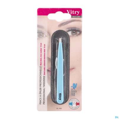 Sie sehen eine Packung Vitry Farbige Zupfpinzette, Schräge Spitze_12 1pc, Produktbild: 08 Vitry Farbige Zupfpinzette, Schräge Spitze_12 1pc, A-Nr.: 4627581 - 08