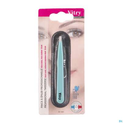 Sie sehen eine Packung Vitry Farbige Zupfpinzette, Schräge Spitze_12 1pc, Produktbild: 10 Vitry Farbige Zupfpinzette, Schräge Spitze_12 1pc, A-Nr.: 4627581 - 10