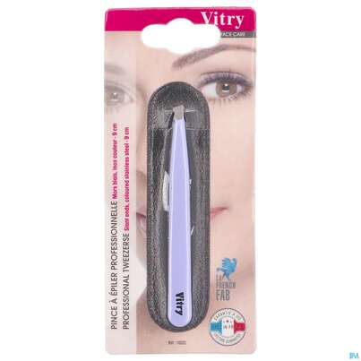 Sie sehen eine Packung Vitry Farbige Zupfpinzette, Schräge Spitze_12 1pc, Produktbild: 20 Vitry Farbige Zupfpinzette, Schräge Spitze_12 1pc, A-Nr.: 4627581 - 20