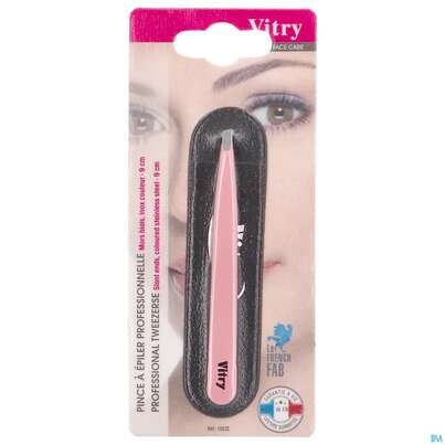 Sie sehen eine Packung Vitry Farbige Zupfpinzette, Schräge Spitze_12 1pc, Produktbild: 25 Vitry Farbige Zupfpinzette, Schräge Spitze_12 1pc, A-Nr.: 4627581 - 25