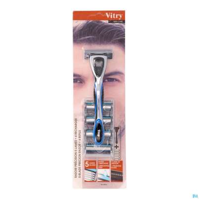 Sie sehen eine Packung Vitry Nachfüllklingen Für 5 Klingen Rasierer (x4) 4pcs, Produktbild: 04 Vitry Nachfüllklingen Für 5 Klingen Rasierer (x4) 4pcs, A-Nr.: 5609958 - 04